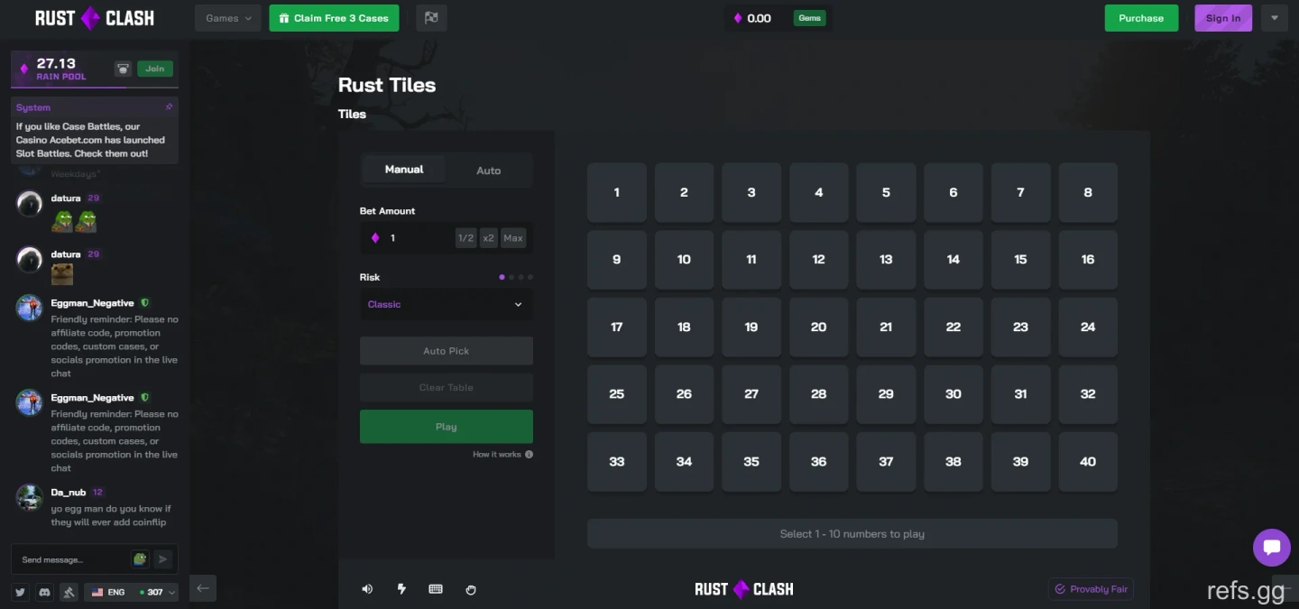 RustClash Tiles screen on September 4, 2026
