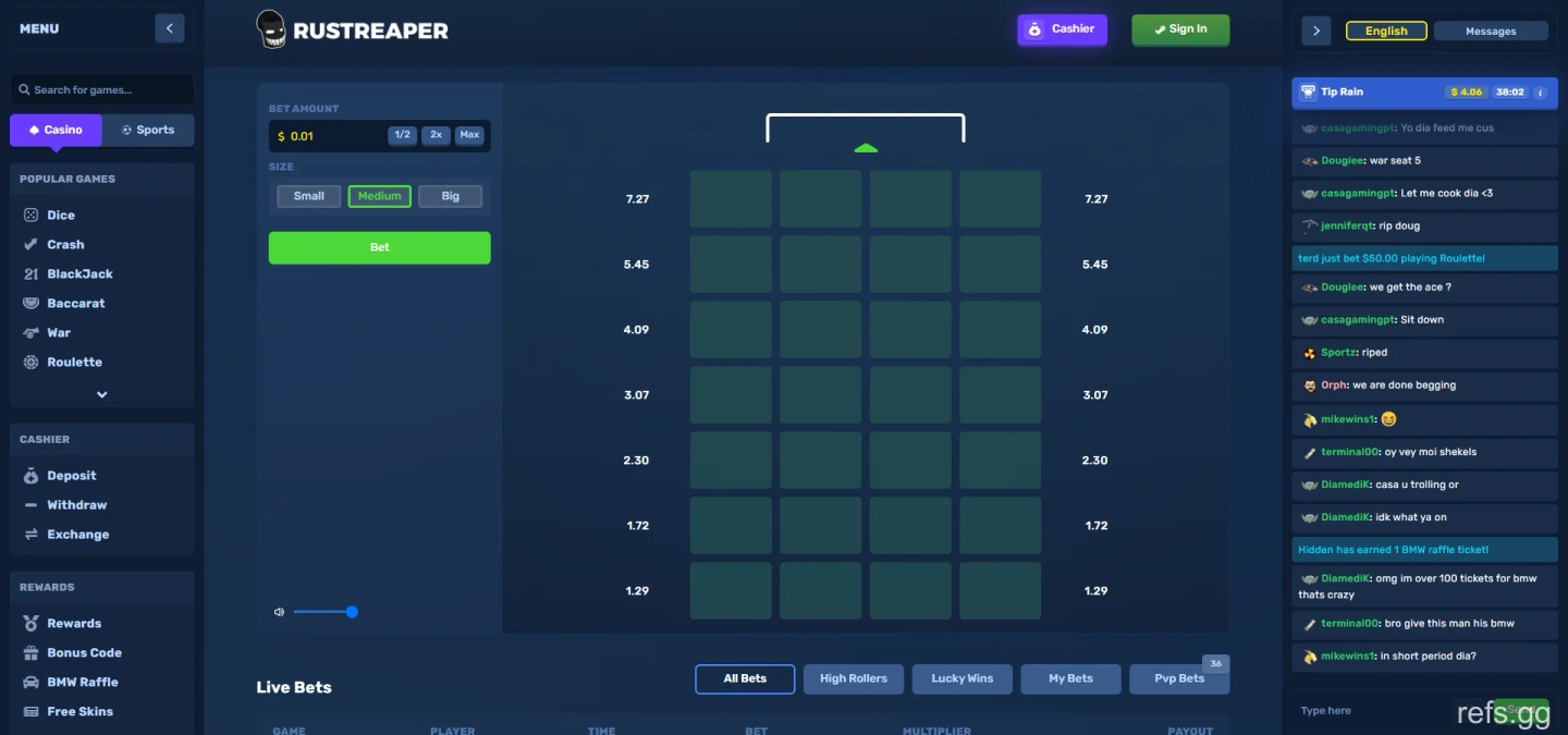 RustReaper Goal screen on September 4, 2026