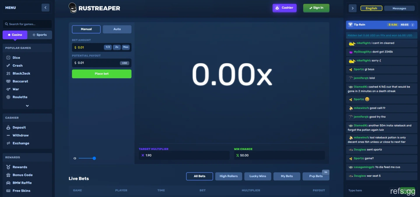 RustReaper Limbo screen on September 4, 2026