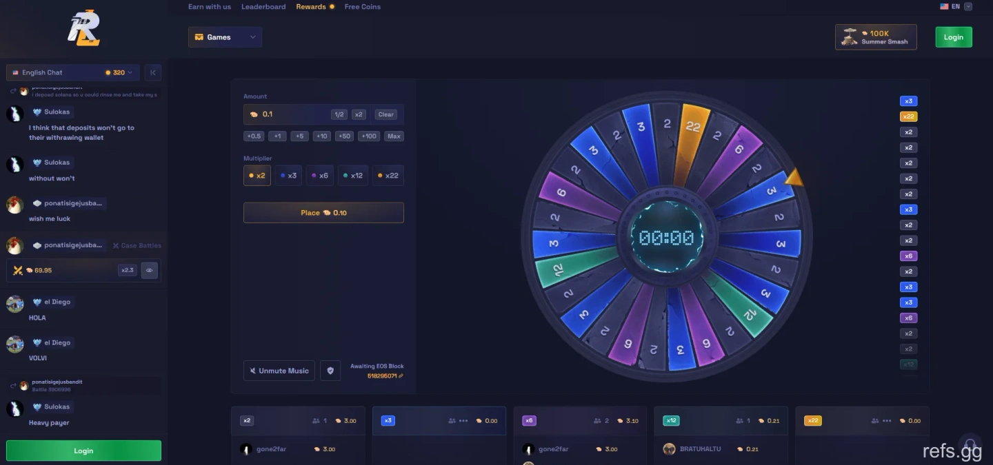 RustyLoot Wheel screen on September 4, 2026