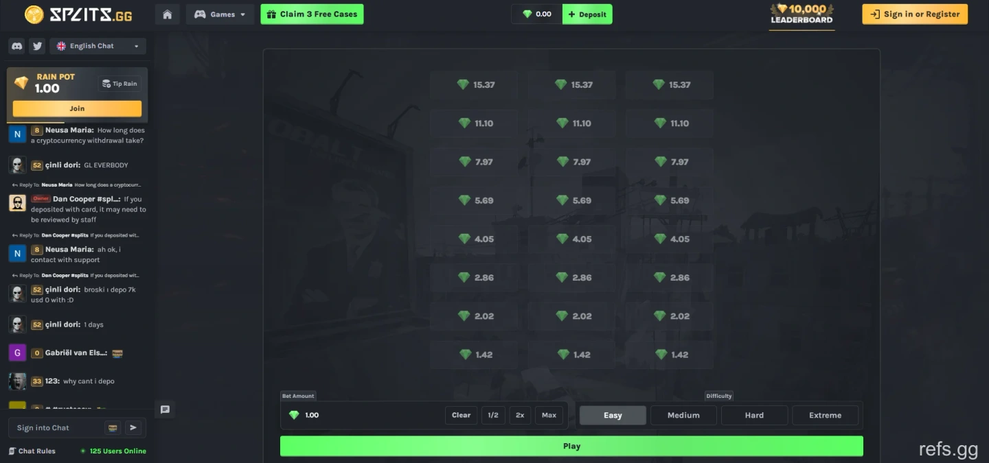 Splits Tower screen on September 4, 2026