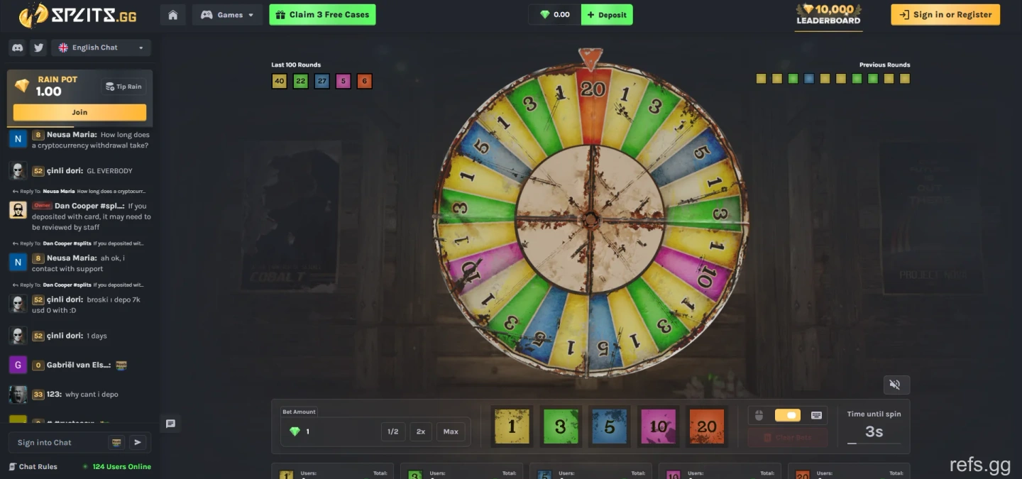 Splits Wheel screen on September 4, 2026