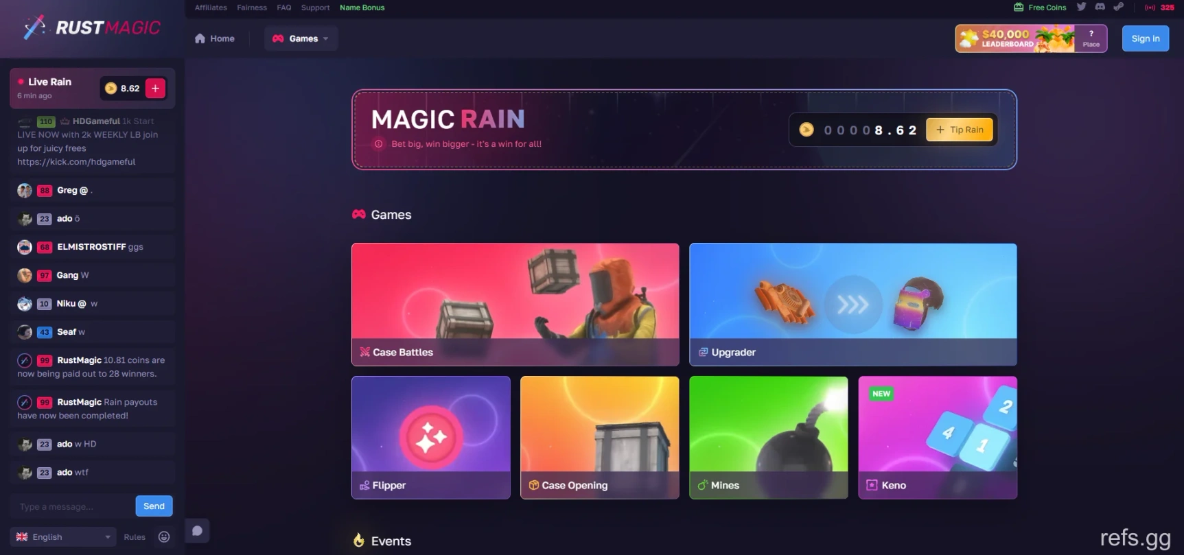RustMagic homepage on September 4, 2026.